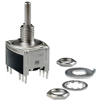 MRB22B by NKK Switches - SWITCH ROTARY 2POS 0.4VA 28V