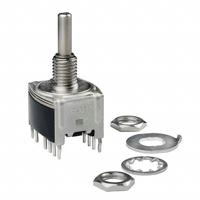 MRB24B by NKK Switches - SWITCH ROTARY 3POS 0.4VA 28V