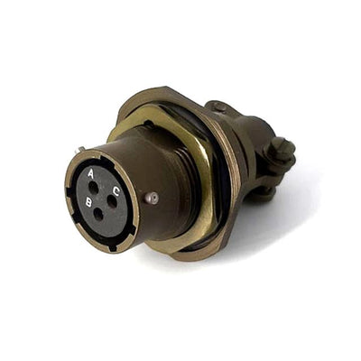 MSW07A12-3S-SR by Milspecwest, LLC - JAM NUT RECEPTACLE, WITH STRAIN