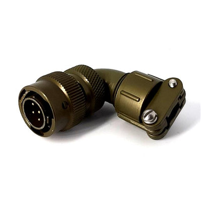 MSW08E10-98P-SR by Milspecwest, LLC - RIGHT ANGLE CABLE PLUG, WITH STR
