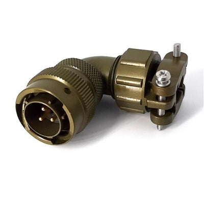 MSW08E12-3P-SR by Milspecwest, LLC - RIGHT ANGLE CABLE PLUG, WITH STR
