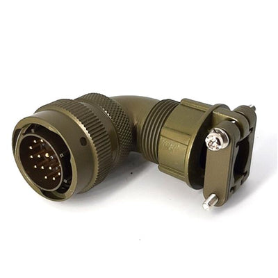 MSW08E14-15P-SR by Milspecwest, LLC - RIGHT ANGLE CABLE PLUG, WITH STR