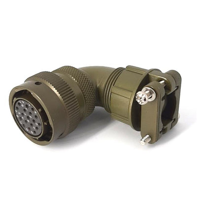 MSW08E14-18S-SR by Milspecwest, LLC - RIGHT ANGLE CABLE PLUG, WITH STR