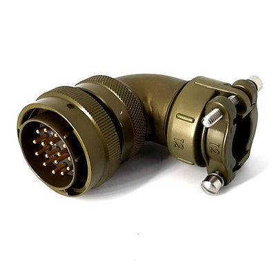 MSW08E20-16P-SR by Milspecwest, LLC - RIGHT ANGLE CABLE PLUG, WITH STR