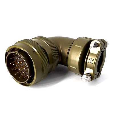 MSW08E20-24P-SR by Milspecwest, LLC - RIGHT ANGLE CABLE PLUG, WITH STR