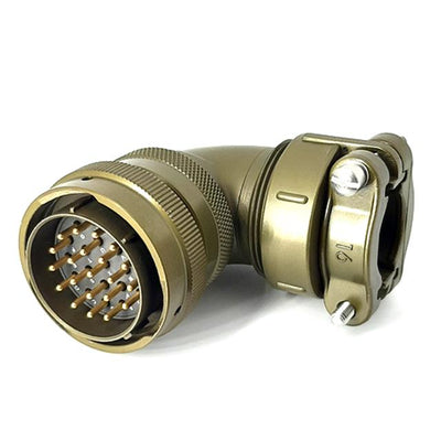 MSW08E22-21P-SR by Milspecwest, LLC - RIGHT ANGLE CABLE PLUG, WITH STR