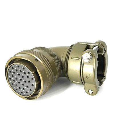 MSW08E22-32S-SR by Milspecwest, LLC - RIGHT ANGLE CABLE PLUG, WITH STR