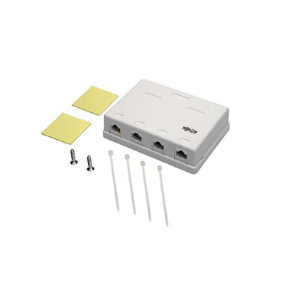 N236-004-WH by Tripp Lite - CAT6 SURFACE-MOUNT BOX 4-PORT UN