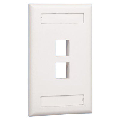 NK2FEIY by Panduit Corp - FACEPLATE SNGL GANG 2PORT IVORY