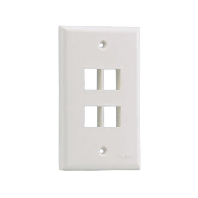 NK4FNEI by Panduit Corp - FACEPLATE SNGL GANG 4PORT IVORY