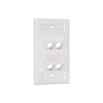 NK4VSFWH by Panduit Corp - FACEPLATE 4PORT VERTICAL