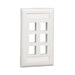 NK6FIGY by Panduit Corp - FACEPLATE SNGL GANG 6PORT IVORY