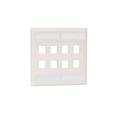 NK8FWH by Panduit Corp - FACEPLATE DBL GANG 8PORT WHT