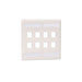NK8FWH by Panduit Corp - FACEPLATE DBL GANG 8PORT WHT
