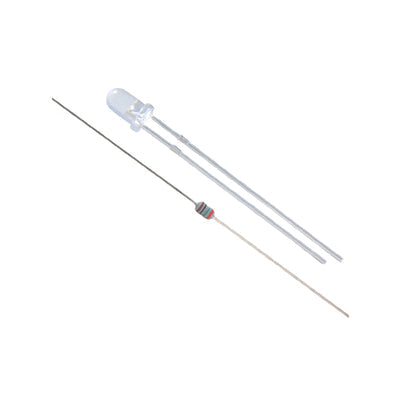 NTE30142-EW by NTE Electronics, Inc - LED-3MM BLUE W/220OHM 1/8 RESIST