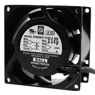 OA80AP-11/22-2WB by Orion Fans - DUAL VOLTAGE 80X38MM, 115/230VAC