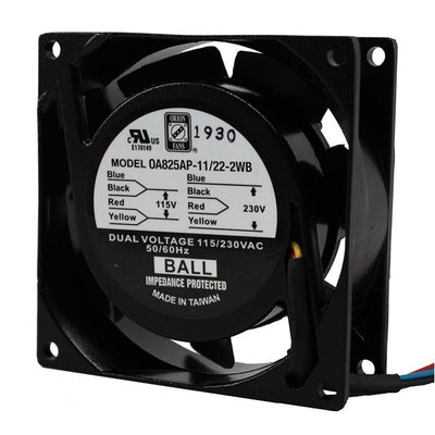 OA825AP-11/22-2WB by Orion Fans - DUAL VOLTAGE 80X25MM 115/230VAC