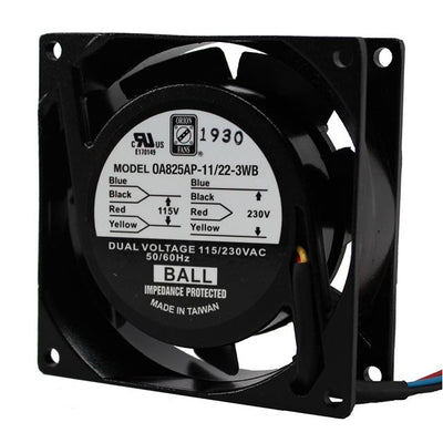 OA825AP-11/22-3WB by Orion Fans - DUAL VOLTAGE 80X25MM 115/230VAC