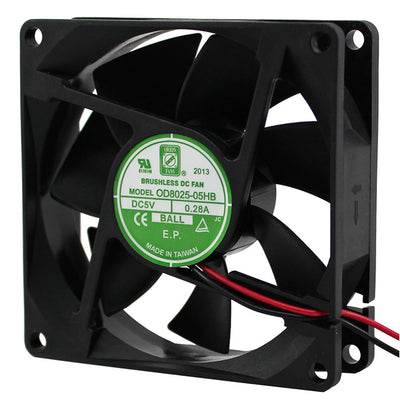 OD8025-05HB by Orion Fans - FAN AXIAL 80X25MM BALL 5VDC WIRE