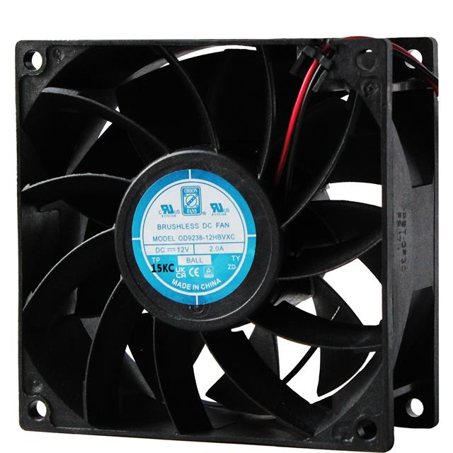 OD9238-12MBVXE by Orion Fans - FAN AXIAL 92X38MM 12VDC WIRE