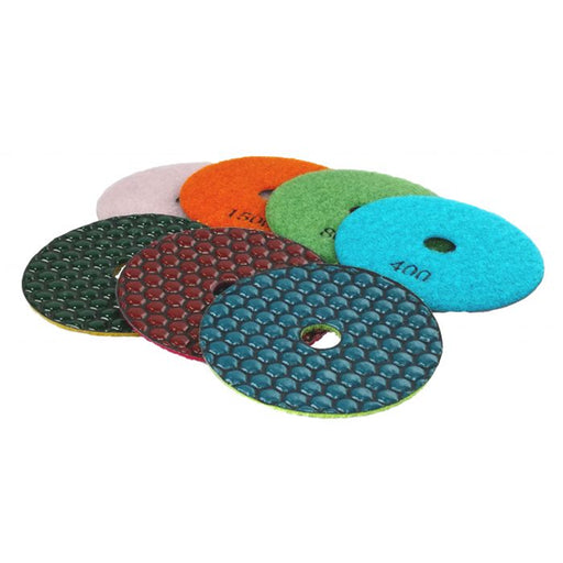 OX-DPPS8-4 by OX Tools - 4"" DRY POLISH PAD 7PC SET