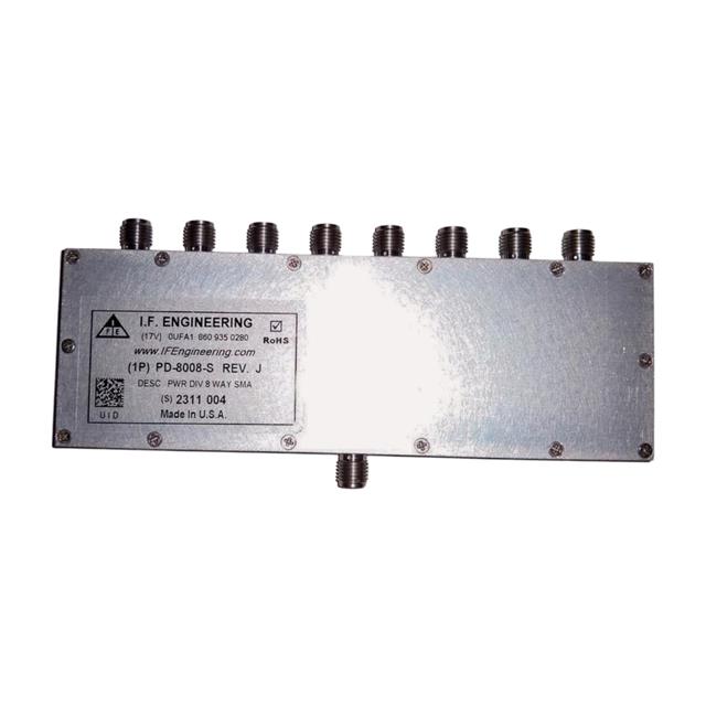PD-8008-S by I.F. Engineering Corp and CrossPoint Technologies - 8 Way PWR DIV 20 MHz - 3 GHz SMA