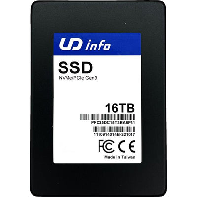 PFD-25DC15T3B-A8P-31 by UDINFO - U.2 PCIE GEN3*4,16TB TLC 0 TO 70