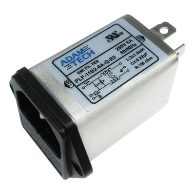 PLF-11B2-6A-Q-R5 by Adam Tech - EMI/RF LINE FILTER, 115/250VAC 6
