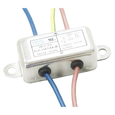 PLF-11E1-6A-W by Adam Tech - EMI/RF LINE FILTER, 115/250VAC 6