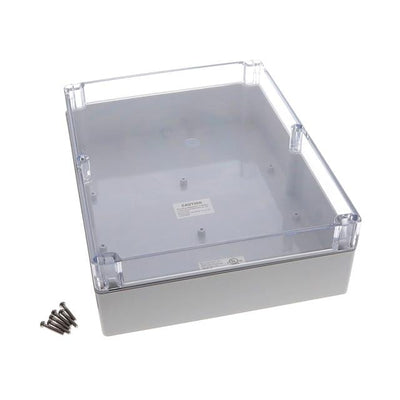 PN-1342-C by Bud Industries - BOX PLSTC GRAY/CLR 11.81""X9.06