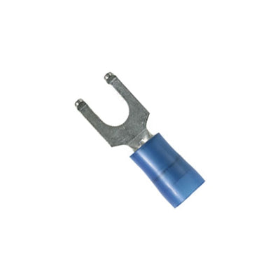 PN14-8FF-C by Panduit Corp - CONNECTOR SPADE TERM 14-16AWG #8 BLU