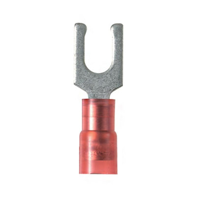 PN18-8LF-M by Panduit Corp - CONNECTOR SPADE TERM 18-22AWG #8 RED