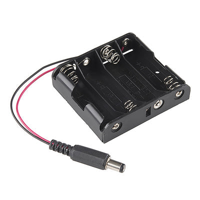 PRT-09835 by SparkFun Electronics - BATT HLDR AA 4 CELL BARREL PLUG