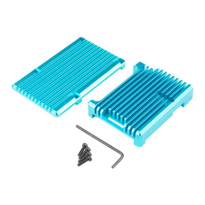 PRT-15896 by SparkFun Electronics - CASE ALUM BLU HEATSINK RASP PI 4