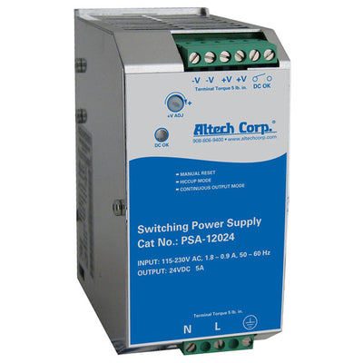PSA-12024 by Altech Corporation - AC/DC DIN RAIL SUPPLY 24V 120W