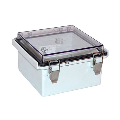 PTQ-11046-C by Bud Industries - BOX PLSTC GRAY/CLR 6.18""LX5.91""W