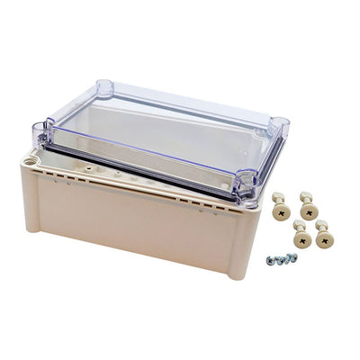 PTS-25340-C by Bud Industries - BOX PLASTIC GRY/CLR 11""LX7.48""W