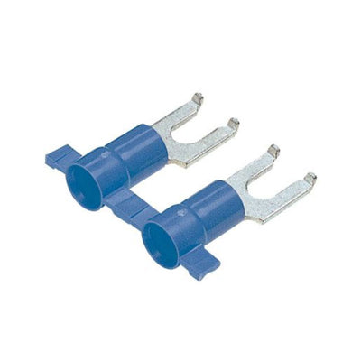 PV14-8FFB-3K by Panduit Corp - CONNECTOR SPADE TERM 14-16AWG #8 BLU