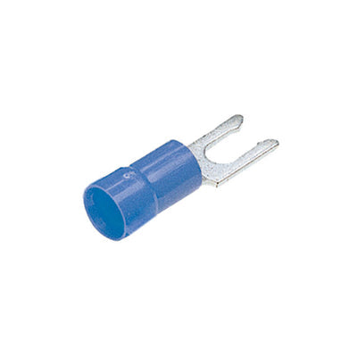 PV14-8LFB-3K by Panduit Corp - CONNECTOR SPADE TERM 14-16AWG #8 BLU