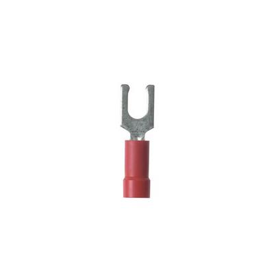 PV18-6LFW-MY by Panduit Corp - CONNECTOR SPADE TERM 18-22AWG #6 RED
