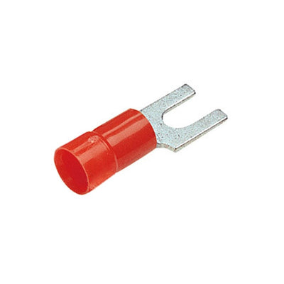 PV18-8FB-3K by Panduit Corp - CONNECTOR SPADE TERM 18-22AWG #8 RED