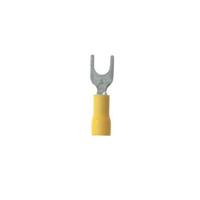 PV22-6F-MYY by Panduit Corp - CONNECTOR SPADE TERM 22-26AWG #6 YEL