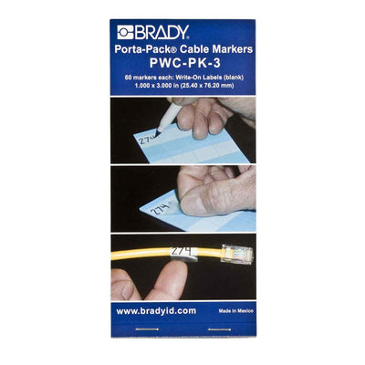 PWC-PK-3 by Brady Corporation - WIRE MARKER CLEAR/WHITE 1=10PCS