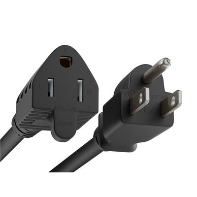 PWCD-515P515R-13A-03F-BLK by Unirise USA - CORD 5/15P - 5/15R 16AWG 3FT