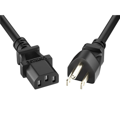 PWCD-515PC13-13A-01F-BLK by Unirise USA - CORD 5/15P - C13 16AWG BLACK 1FT