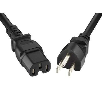 PWCD-515PC15-15A-03F-BLK by Unirise USA - CORD 5/15P - C15 14AWG BLACK 3FT