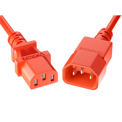 PWRC13C1412FRED-E by Unirise USA - CORD C13 - C14 18AWG RED 12FT