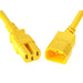 PWCD-C14C15-15A-05F-YLW by Unirise USA - CORD C14 - C15 14AWG YELLOW 5FT