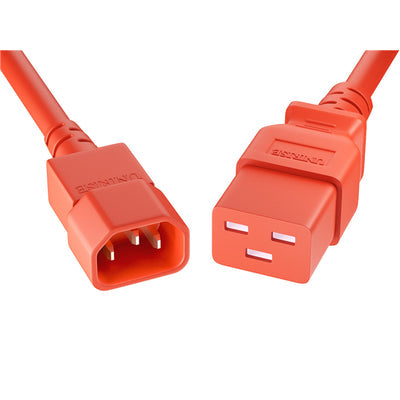 PWCD-C14C19-15A-03F-RED by Unirise USA - CORD C14 - C19 14AWG RED 3FT