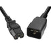 PWCD-C15C20-15A-10F-BLK by Unirise USA - CORD C15 - C20 14AWG BLACK 10FT